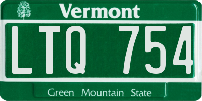 VT license plate LTQ754