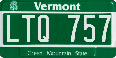 VT license plate LTQ757