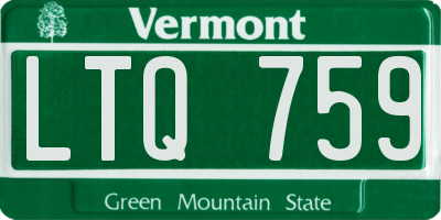 VT license plate LTQ759