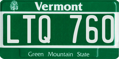VT license plate LTQ760
