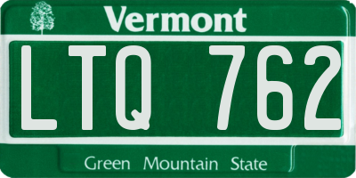 VT license plate LTQ762