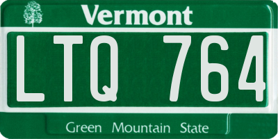 VT license plate LTQ764