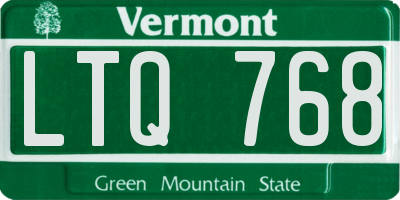 VT license plate LTQ768