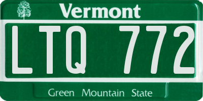 VT license plate LTQ772