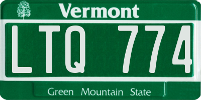 VT license plate LTQ774