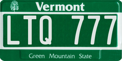 VT license plate LTQ777