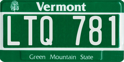 VT license plate LTQ781