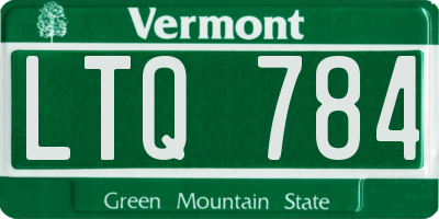 VT license plate LTQ784