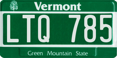 VT license plate LTQ785