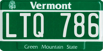 VT license plate LTQ786