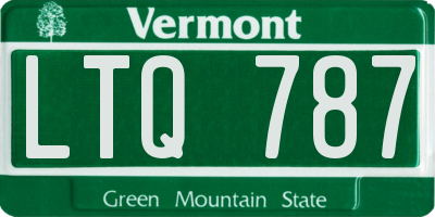 VT license plate LTQ787
