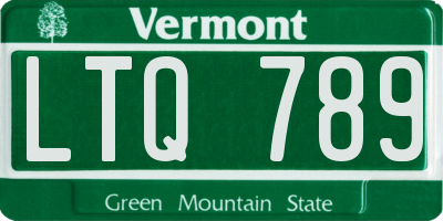 VT license plate LTQ789