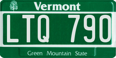 VT license plate LTQ790