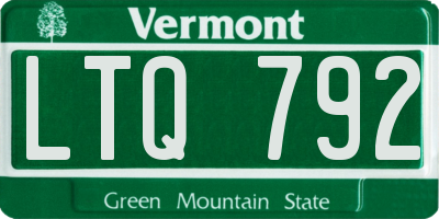 VT license plate LTQ792