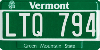 VT license plate LTQ794