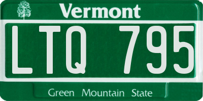 VT license plate LTQ795