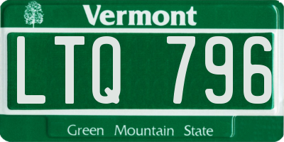 VT license plate LTQ796