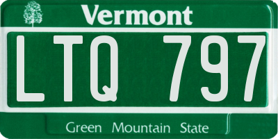 VT license plate LTQ797