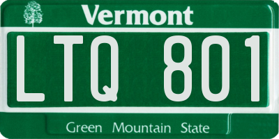 VT license plate LTQ801