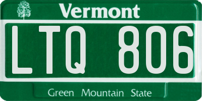 VT license plate LTQ806