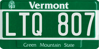 VT license plate LTQ807