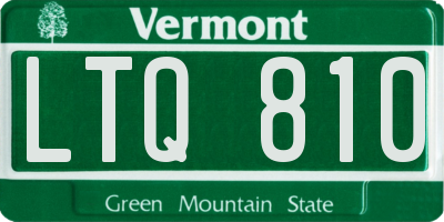 VT license plate LTQ810