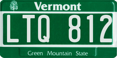VT license plate LTQ812