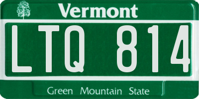 VT license plate LTQ814