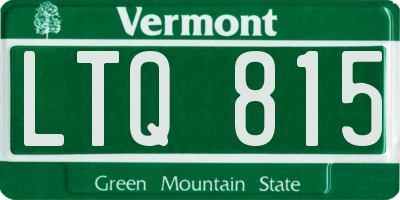 VT license plate LTQ815