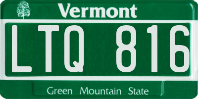 VT license plate LTQ816