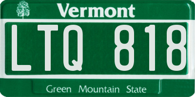 VT license plate LTQ818