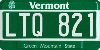 VT license plate LTQ821