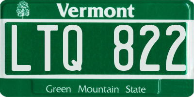 VT license plate LTQ822