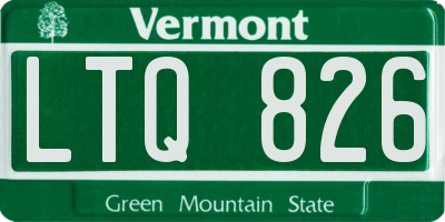 VT license plate LTQ826