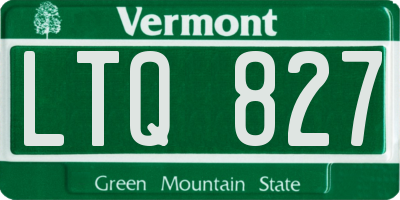 VT license plate LTQ827