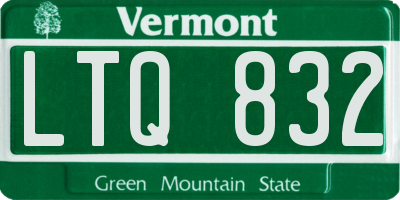 VT license plate LTQ832