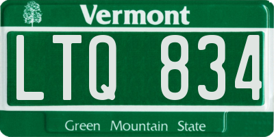 VT license plate LTQ834