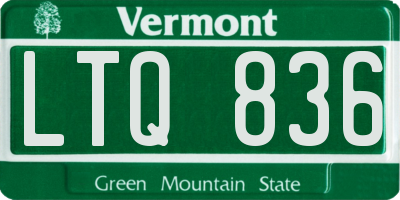 VT license plate LTQ836