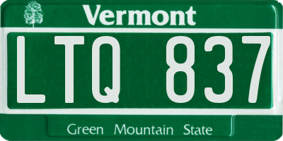 VT license plate LTQ837