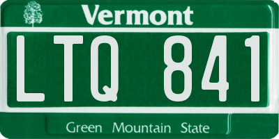 VT license plate LTQ841