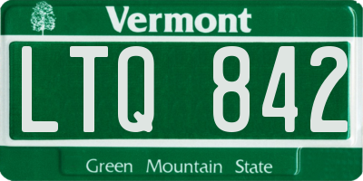 VT license plate LTQ842