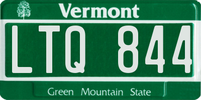 VT license plate LTQ844