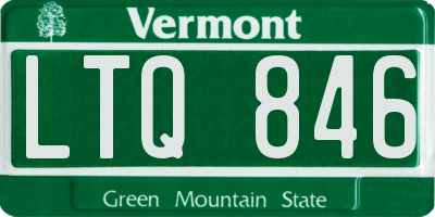 VT license plate LTQ846