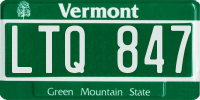 VT license plate LTQ847