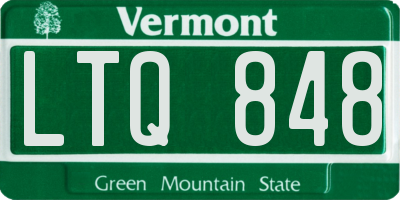 VT license plate LTQ848