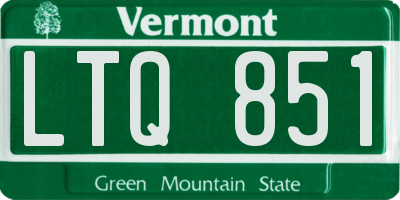 VT license plate LTQ851