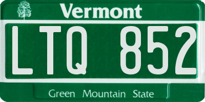 VT license plate LTQ852