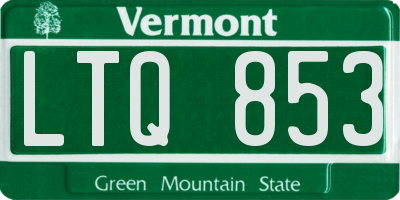 VT license plate LTQ853