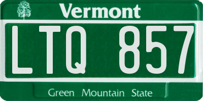 VT license plate LTQ857