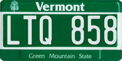 VT license plate LTQ858